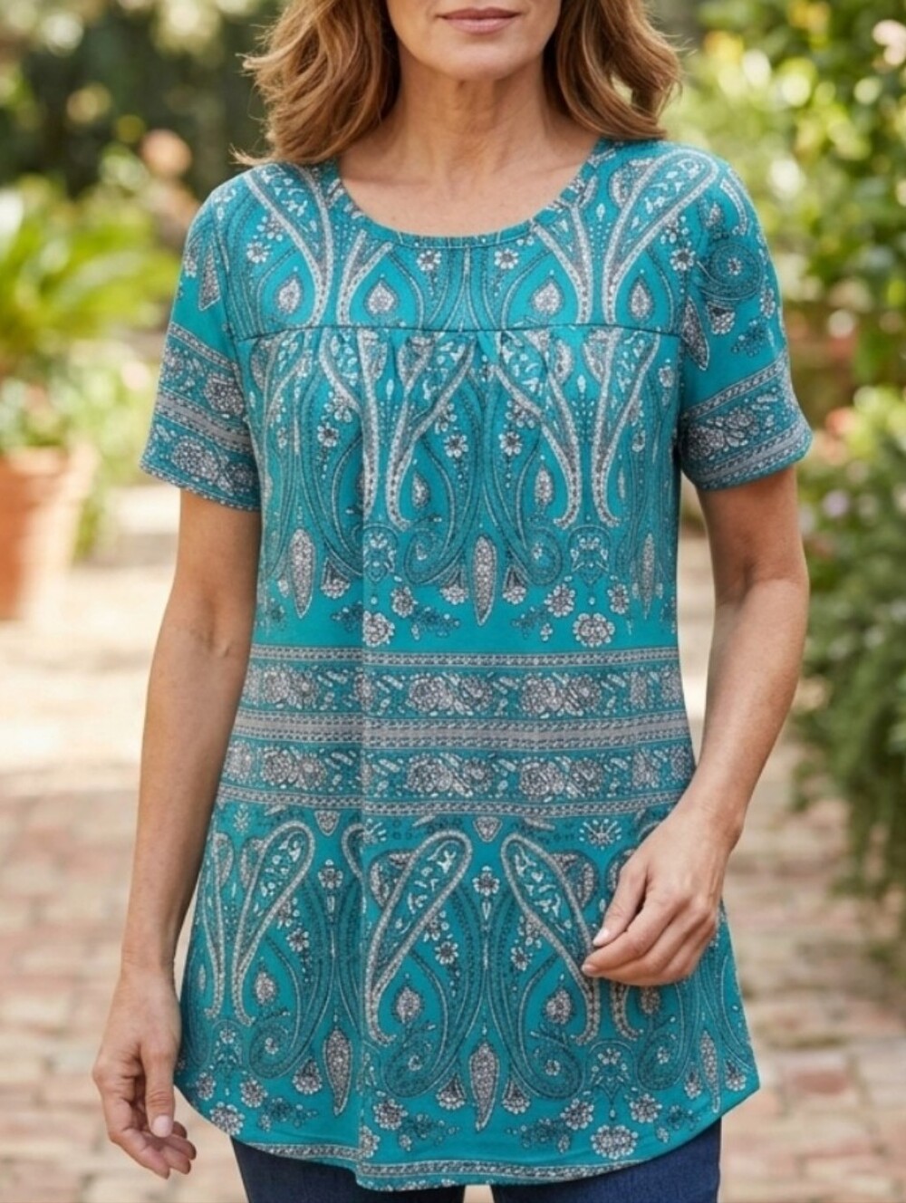 Boho Paisley Flowy Blouse